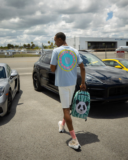 PANDA COZY VELOUR FUR BACKPACK