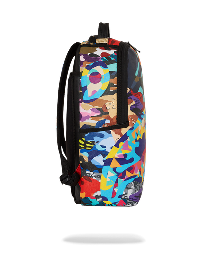 SLICED AND DICED CAMO BACKPACK
