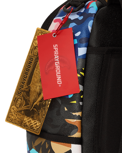 SLICED AND DICED CAMO BACKPACK