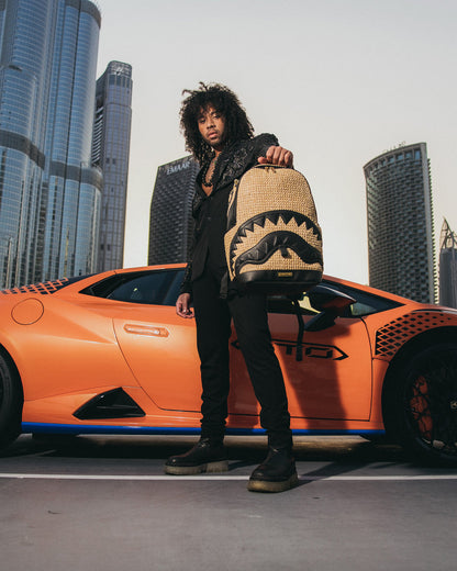 RAFFIA PALM BACKPACK