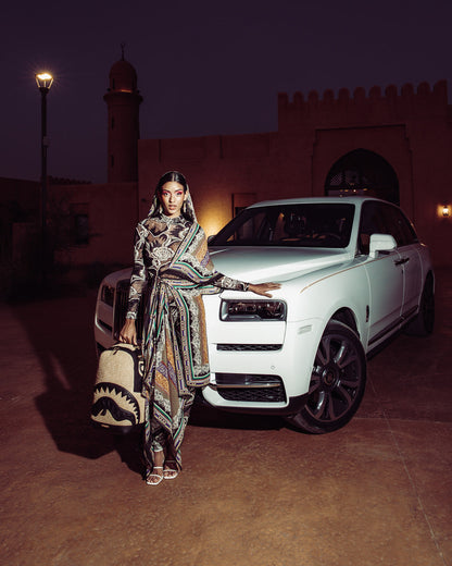 RAFFIA PALM BACKPACK