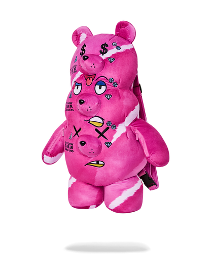 THE 3 HEADED BEAR PLUSH TEDDYBEAR BACKPACK