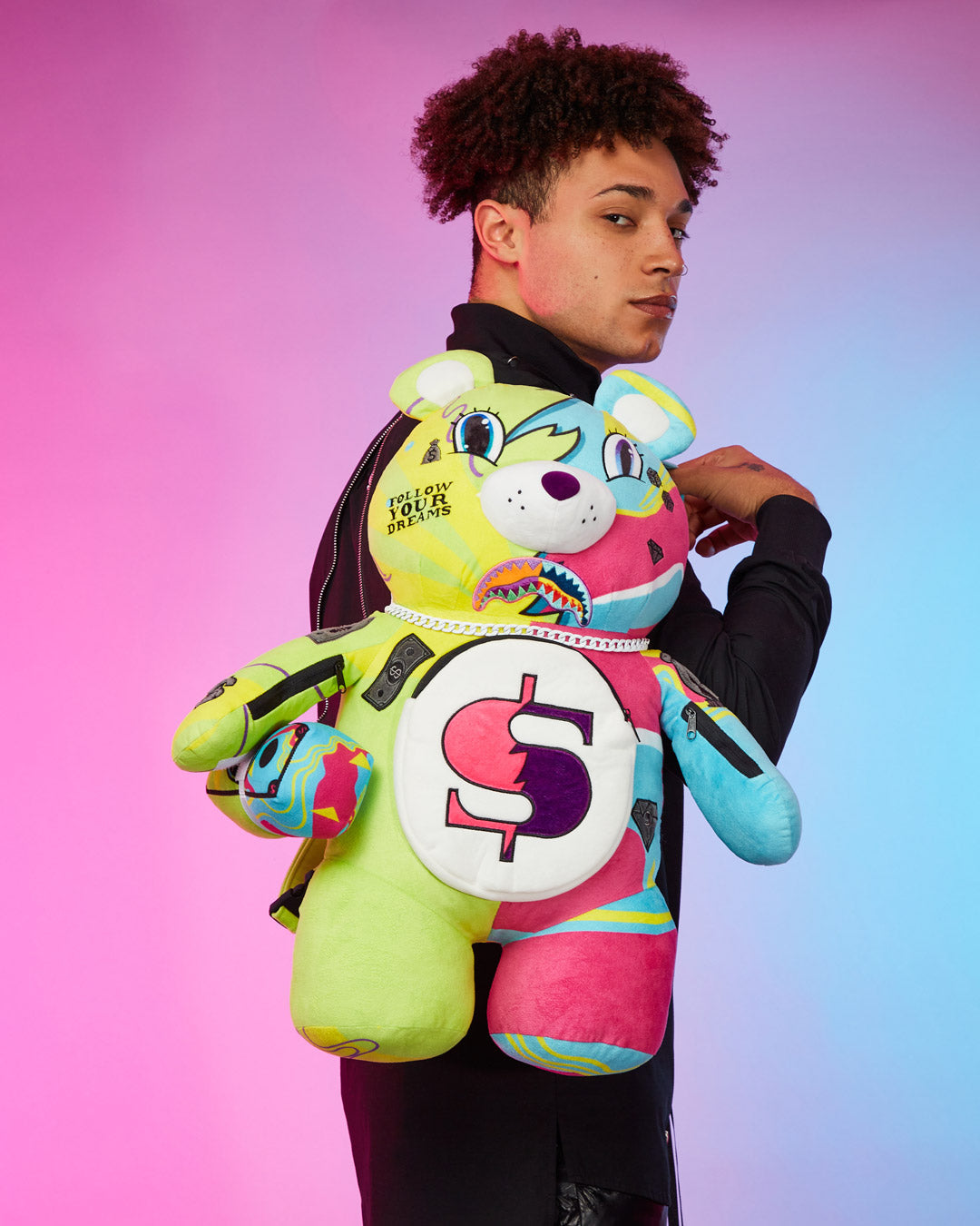 SUPER WEIRD MONEYBEAR TEDDYBEAR BACKPACK