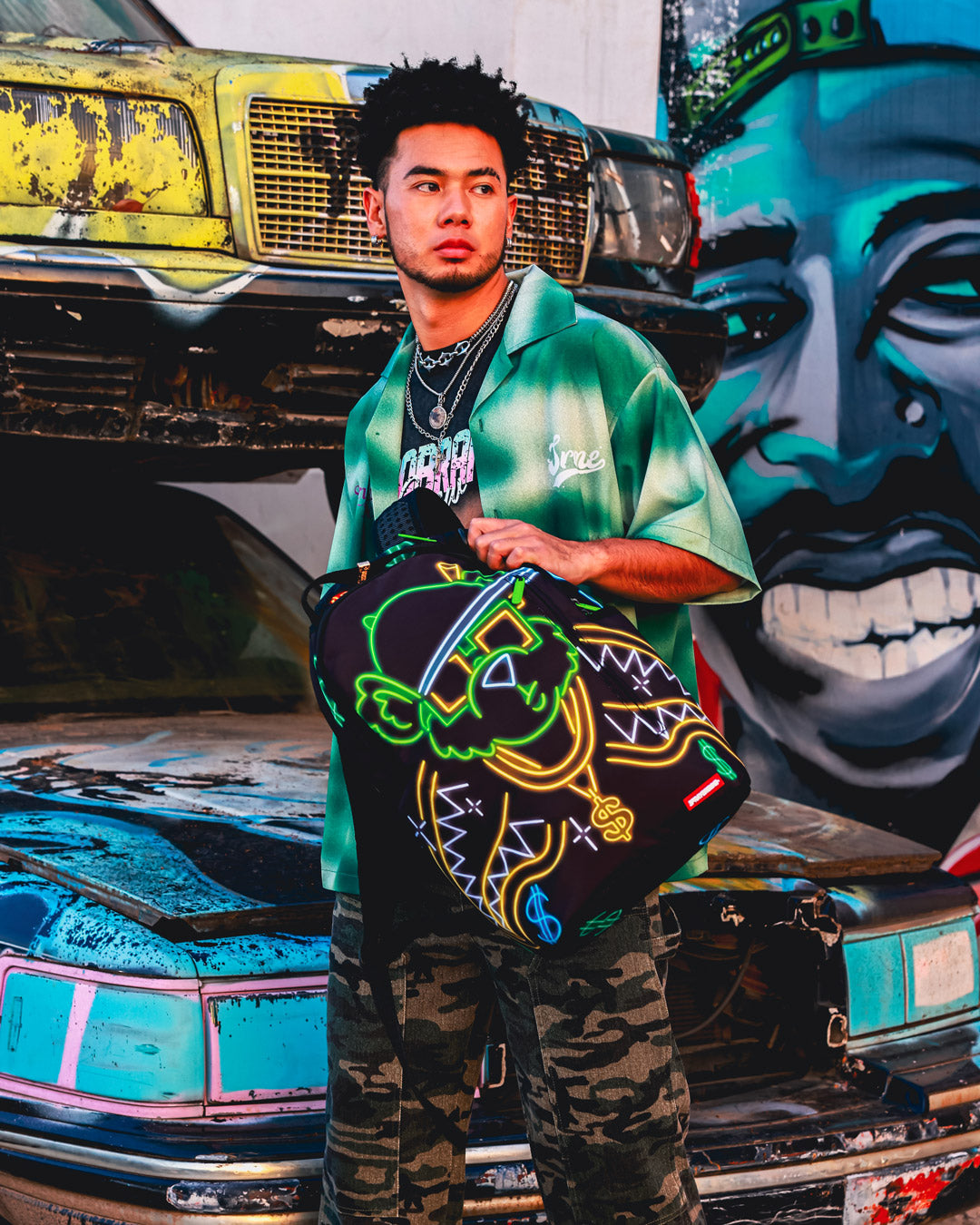 MONEY BEAR CITY LIGHTS BACKPACK