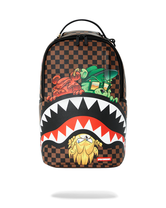 SHARKS IN PARIS CHARACTERS SNEAKIN BACKPACK (DLXV)