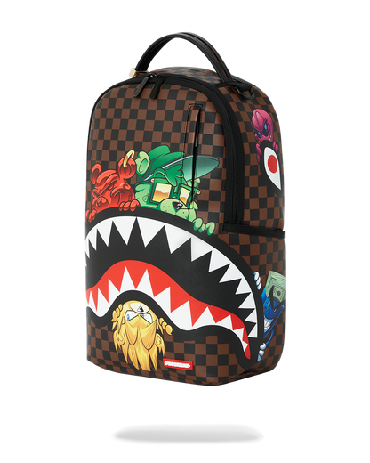 SHARKS IN PARIS CHARACTERS SNEAKIN BACKPACK (DLXV)