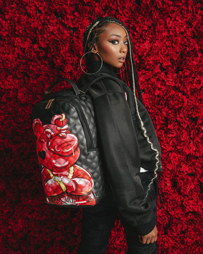 QUILT HAND PAINTED DIABLO BEAR BACKPACK (DLXV)