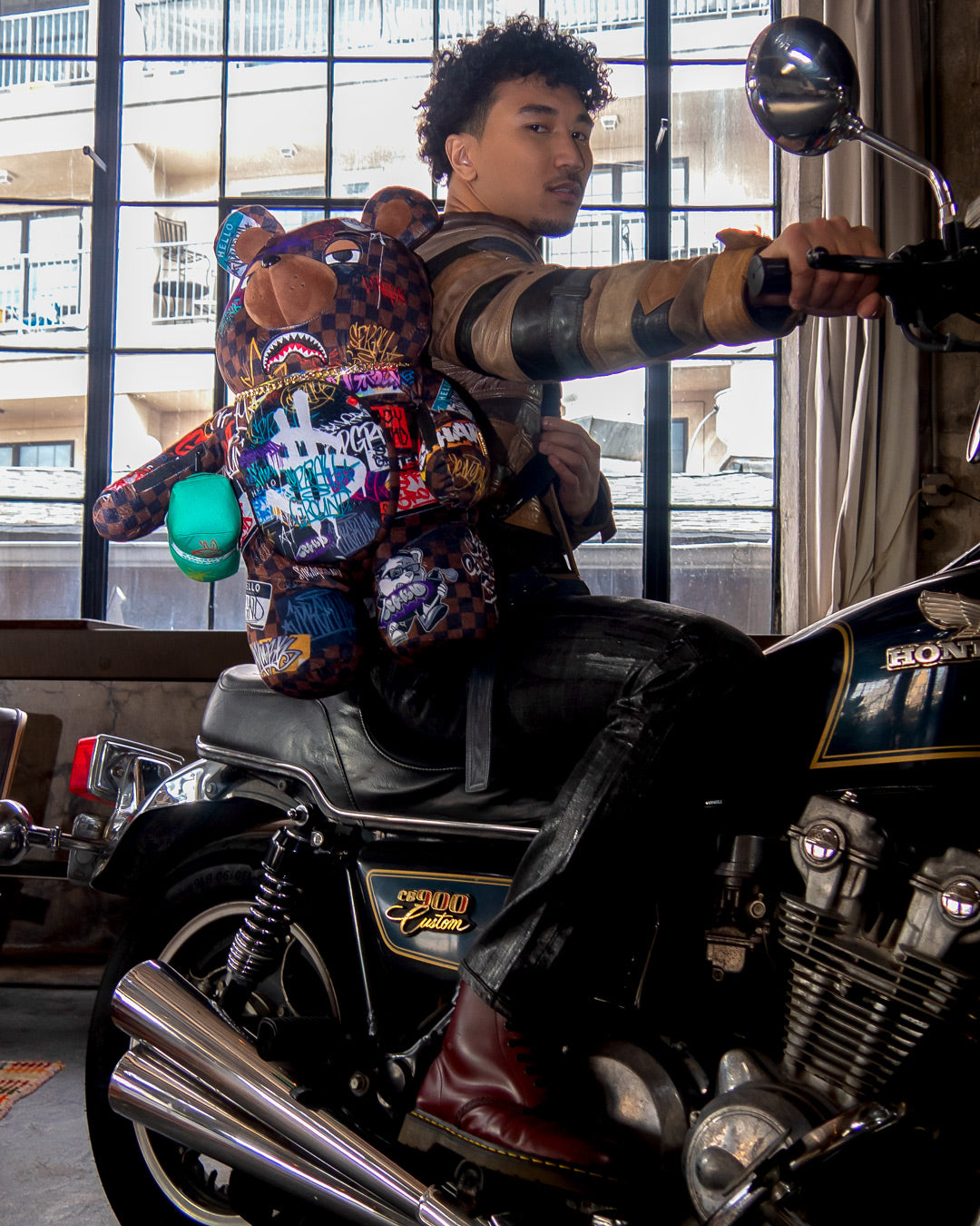 SHARKS IN PARIS THE RIZZ MONEYBEAR TEDDYBEAR BACKPACK