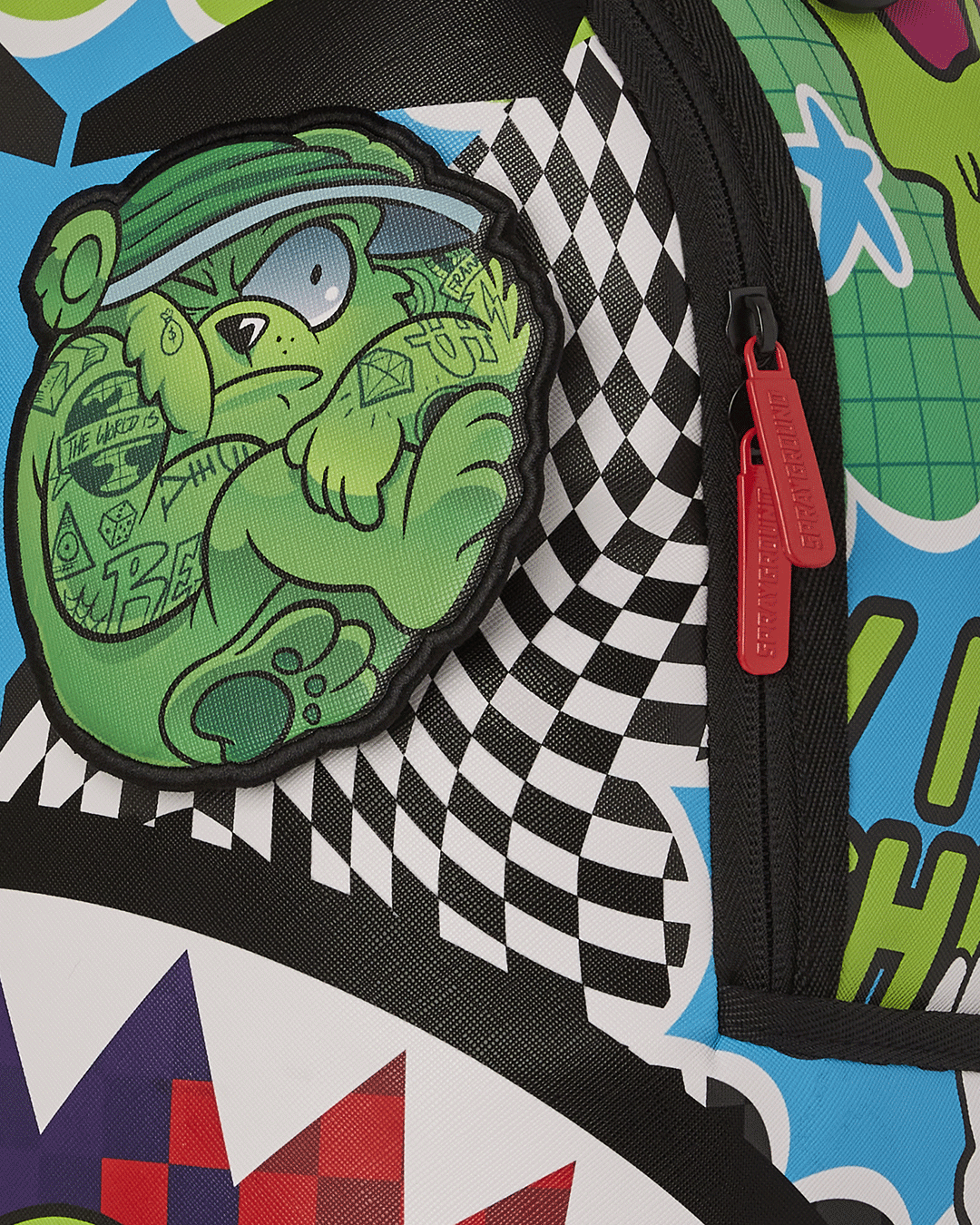 PSYCHO WORLD OF FUN BACKPACK (WITH REMOVABLE VELCRO EYE PATCHES)