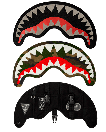 VELCRO SHARK - 3 INTERCHANGEABLE SHARKS BACKPACK (DLXV)