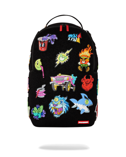 TRANCE PARTY PATCHES BACKPACK (23 VELCRO REMOVABLE PATCHES)