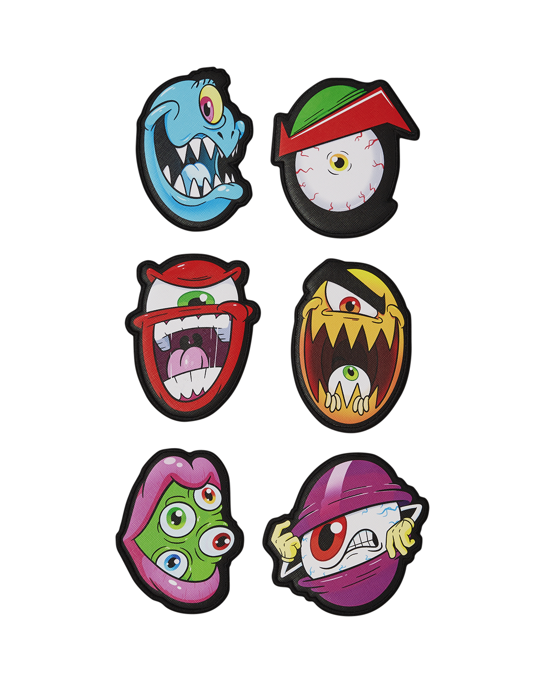 MONEY BOYS SPLIT CRAZY EYES - 6 REMOVABLE VELCRO EYE PATCHES