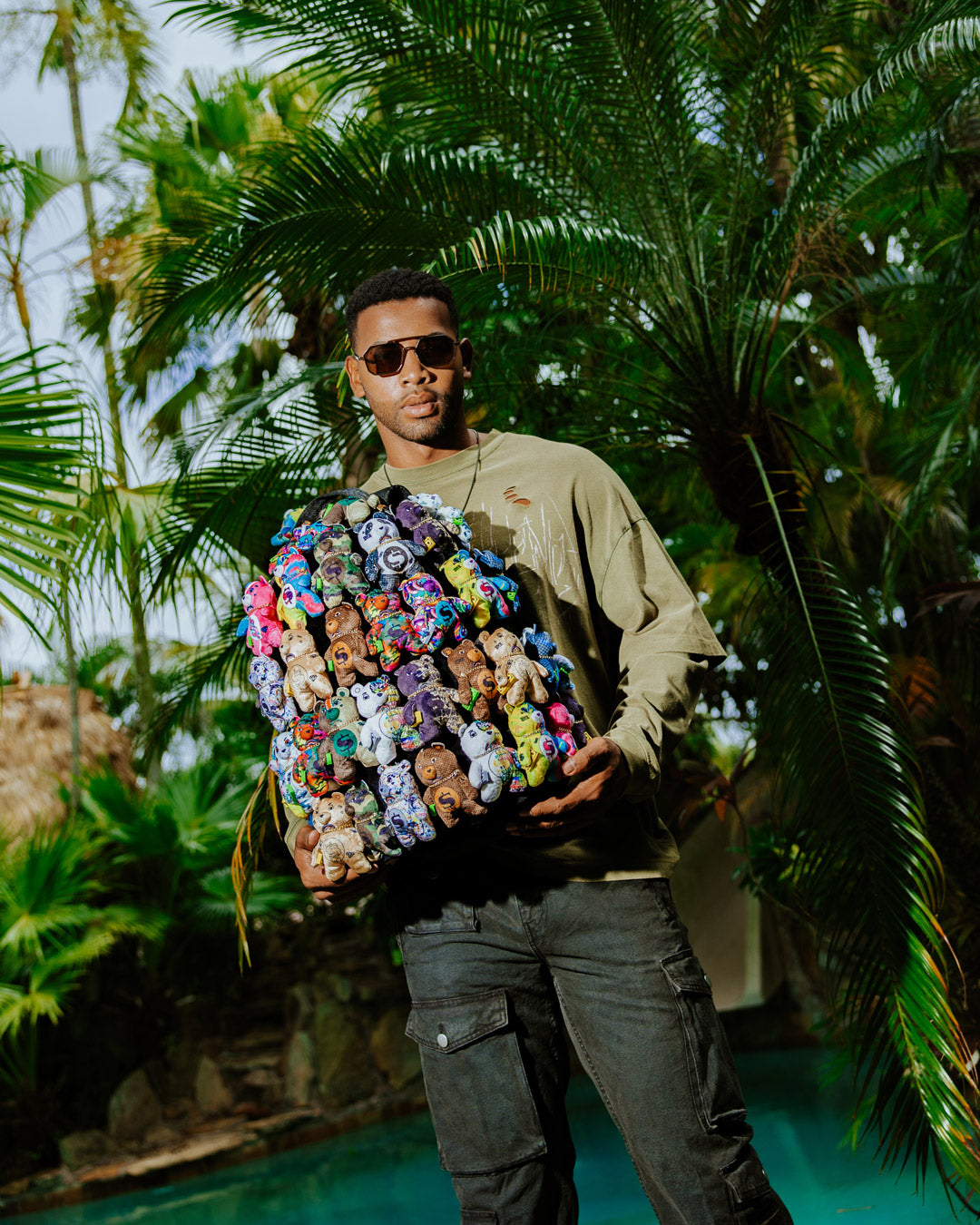 PACK OF BEARS REAL PLUSH BEARS RUNWAY PIECE BACKPACK - SUPER EXCLUSIVE