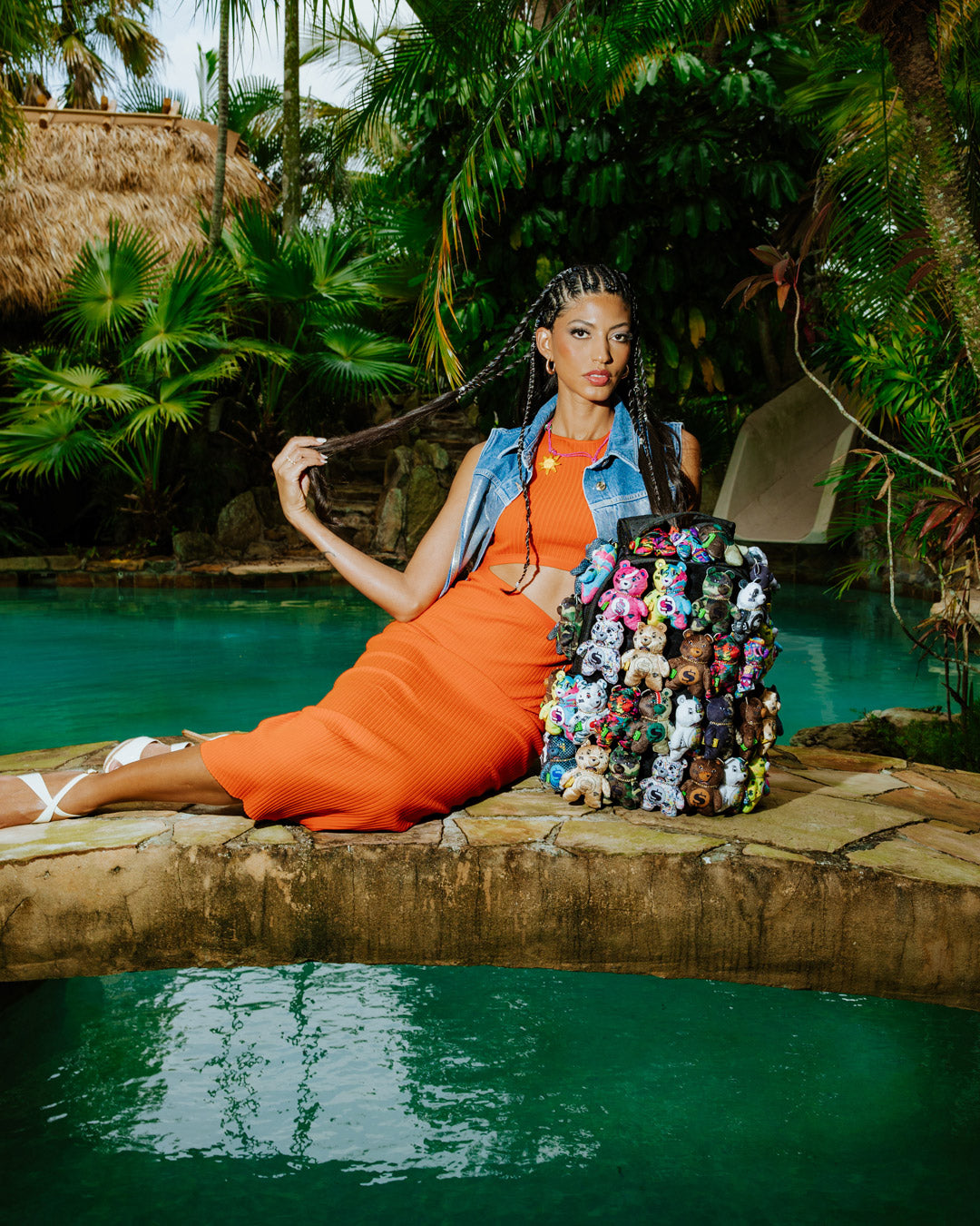 PACK OF BEARS REAL PLUSH BEARS RUNWAY PIECE BACKPACK - SUPER EXCLUSIVE