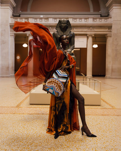 THE MET KUBA KINGDOM HEADDRESS BACKPACK