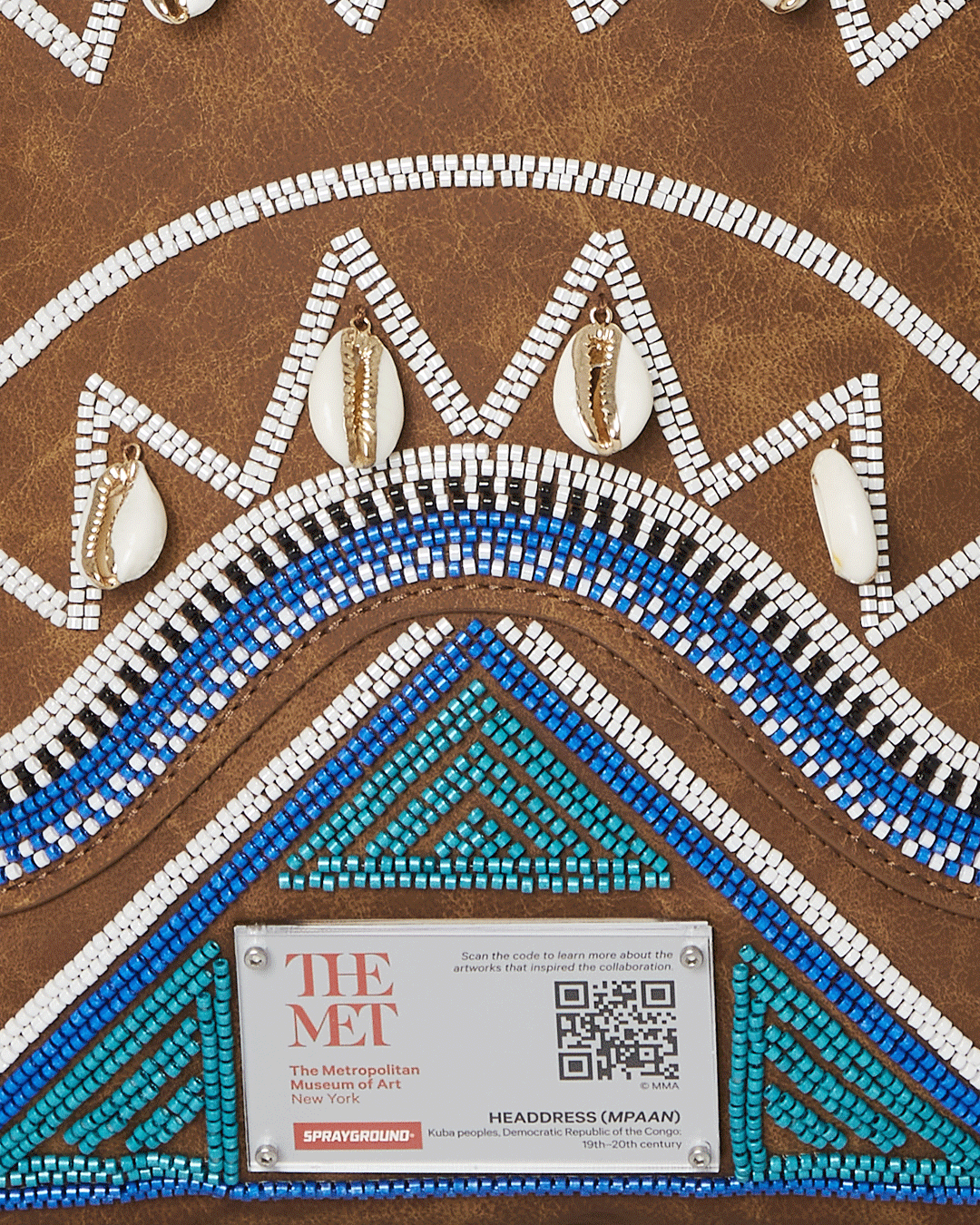 THE MET KUBA KINGDOM HEADDRESS BACKPACK