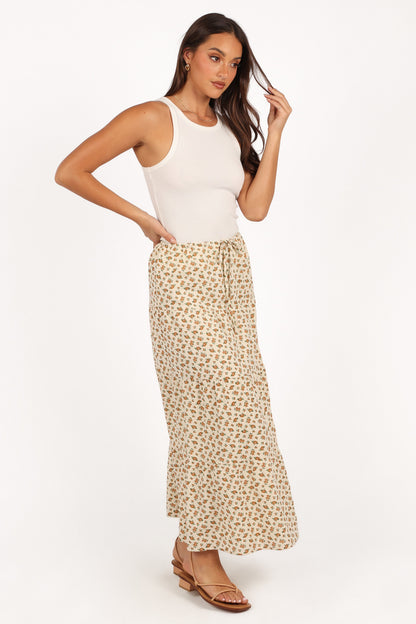 Bailey Tiered Maxi Skirt - Yellow