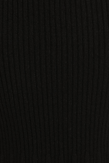 Balla Rib Knit Midi Skirt - Black