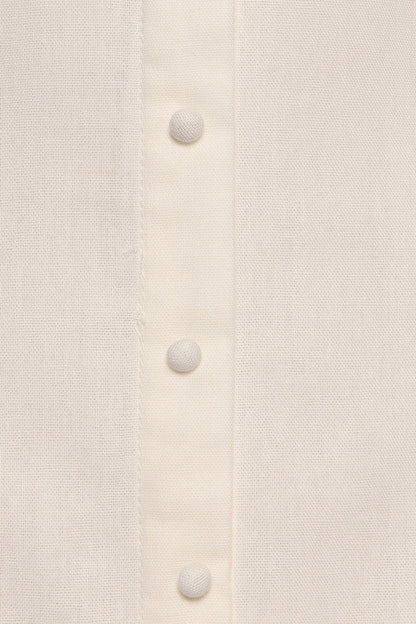 Barbara Midi Button Down Dress - White