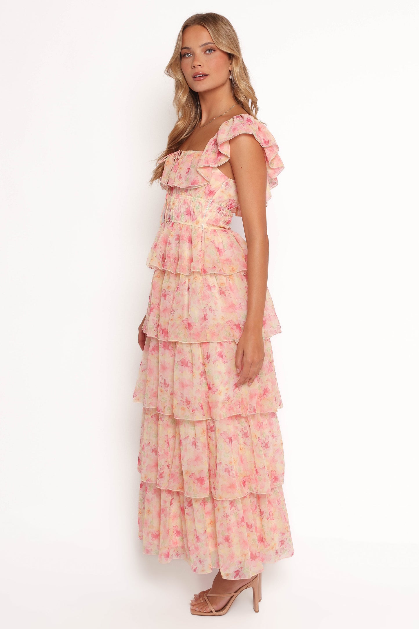 Belle Maxi Dress - Pink Floral