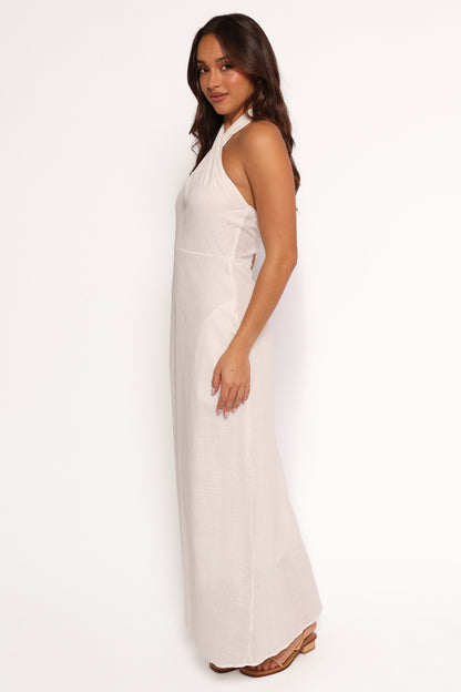 Betsy Halterneck Maxi Dress - White