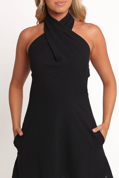 Betsy Halterneck Mini Dress - Black