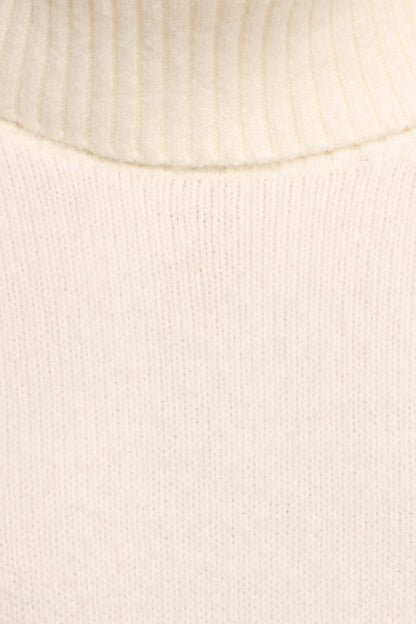 Bindy Cowlneck Knit Sweater - White