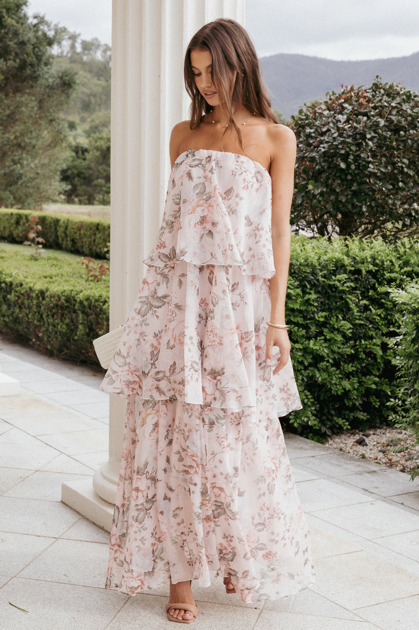 Bloom Strapless Maxi Dress - Floral