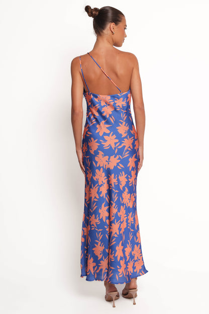 Bottie Maxi Dress - Blue/Orange Floral