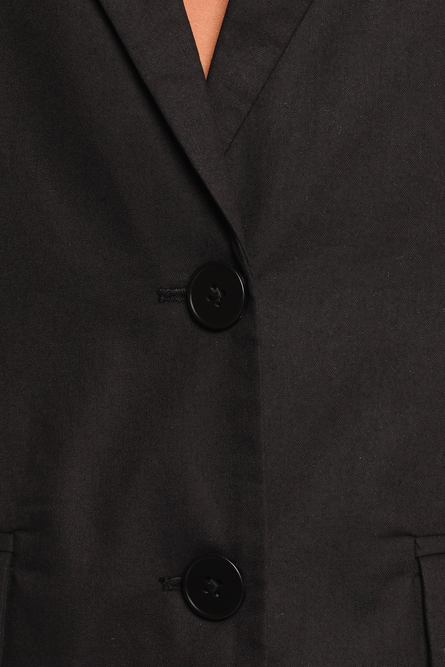 Brielle Short Sleeve Blazer Top - Black