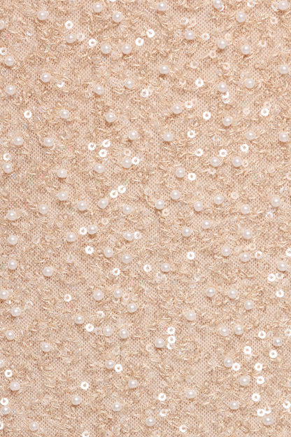 Briellia Sequin Midi Skirt - Champagne