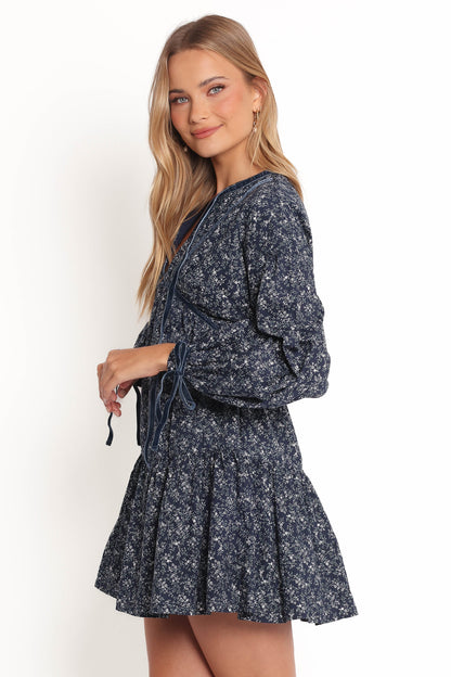 Brooklyn Mini Dress - Blue Floral