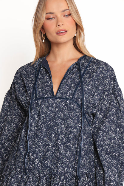 Brooklyn Mini Dress - Blue Floral