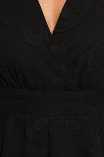 Broxy Long Sleeve Romper - Black