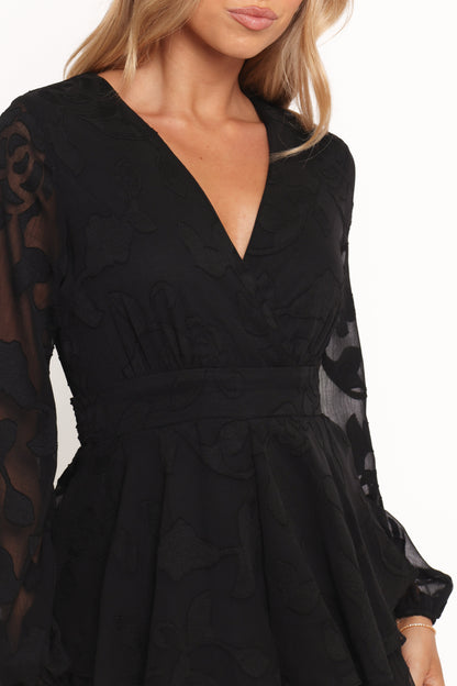 Broxy Long Sleeve Romper - Black