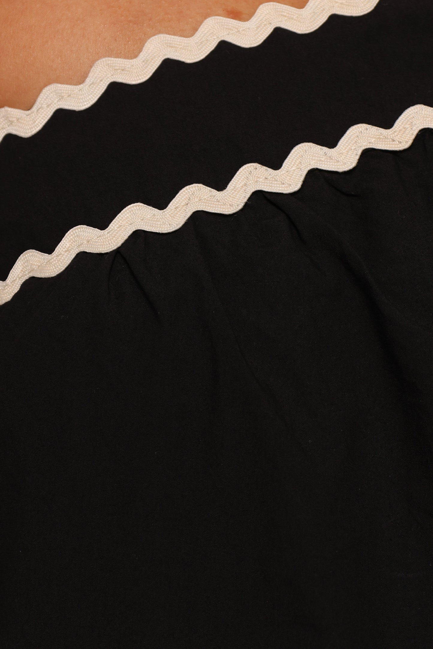 Brynlee One Shoulder Midi Dress - Black/Cream