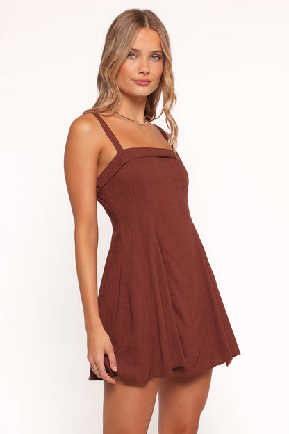 Caitlin Mini Dress - Cognac