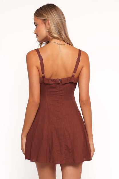 Caitlin Mini Dress - Cognac