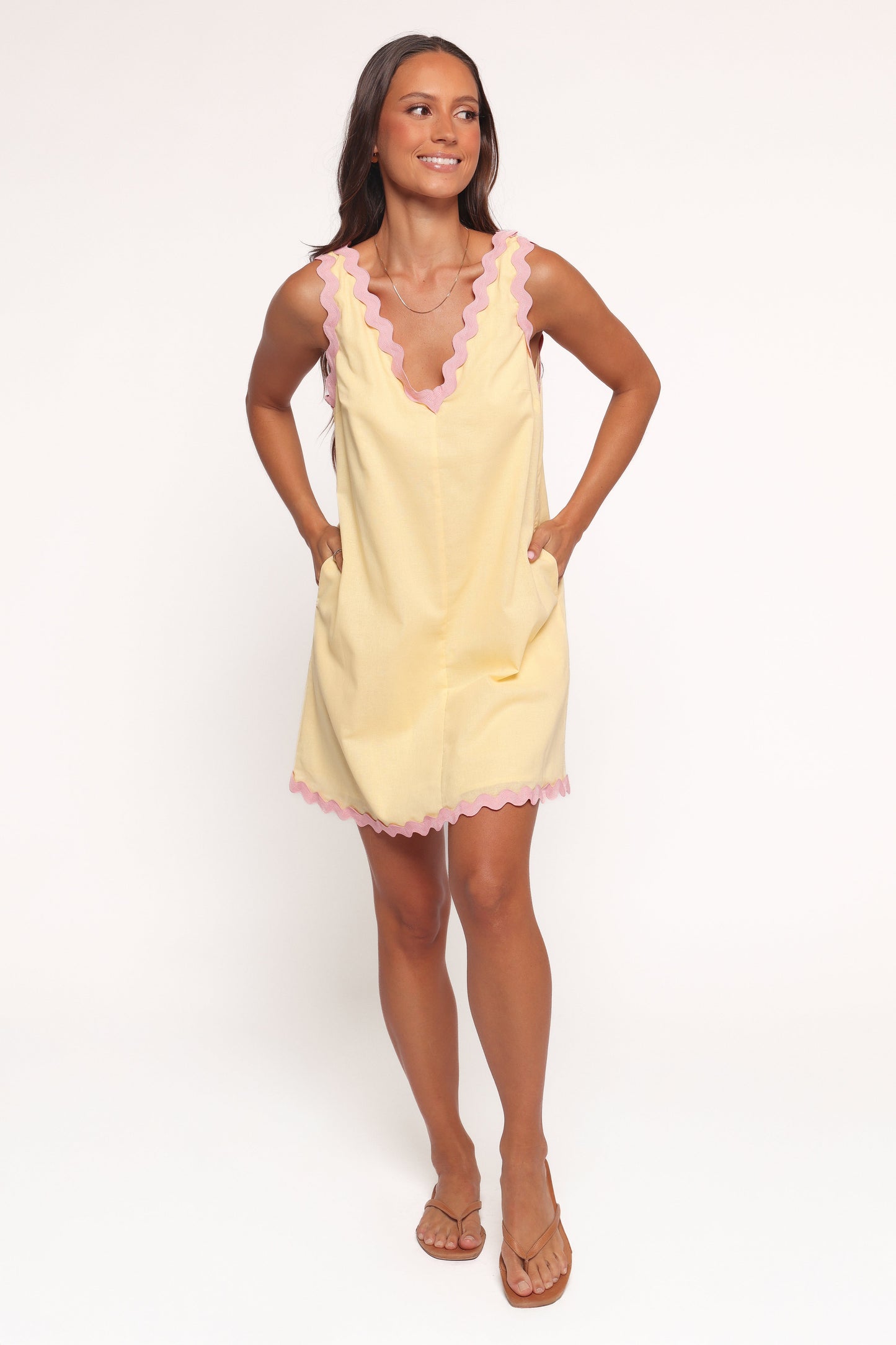Calliope Mini Dress - Yellow Pink