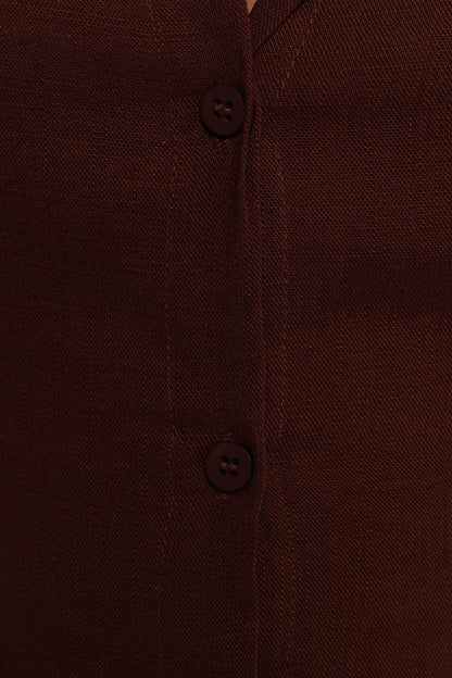 Cami Midi Dress - Chocolate Brown