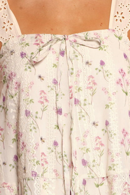 Caroline Maxi Dress - Pink Floral