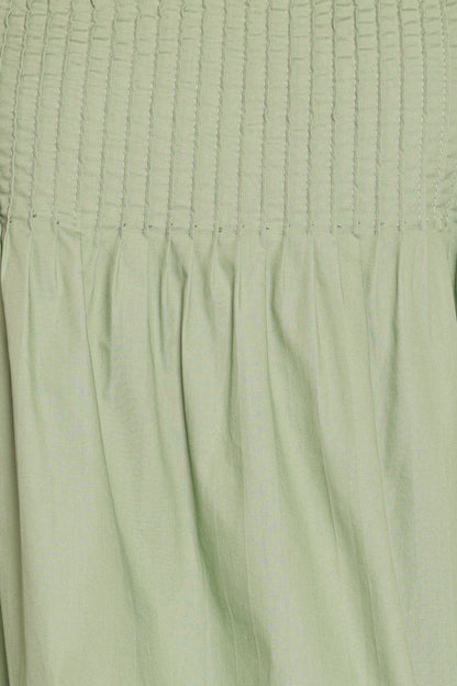 Carson Pleated Top - Sage Green