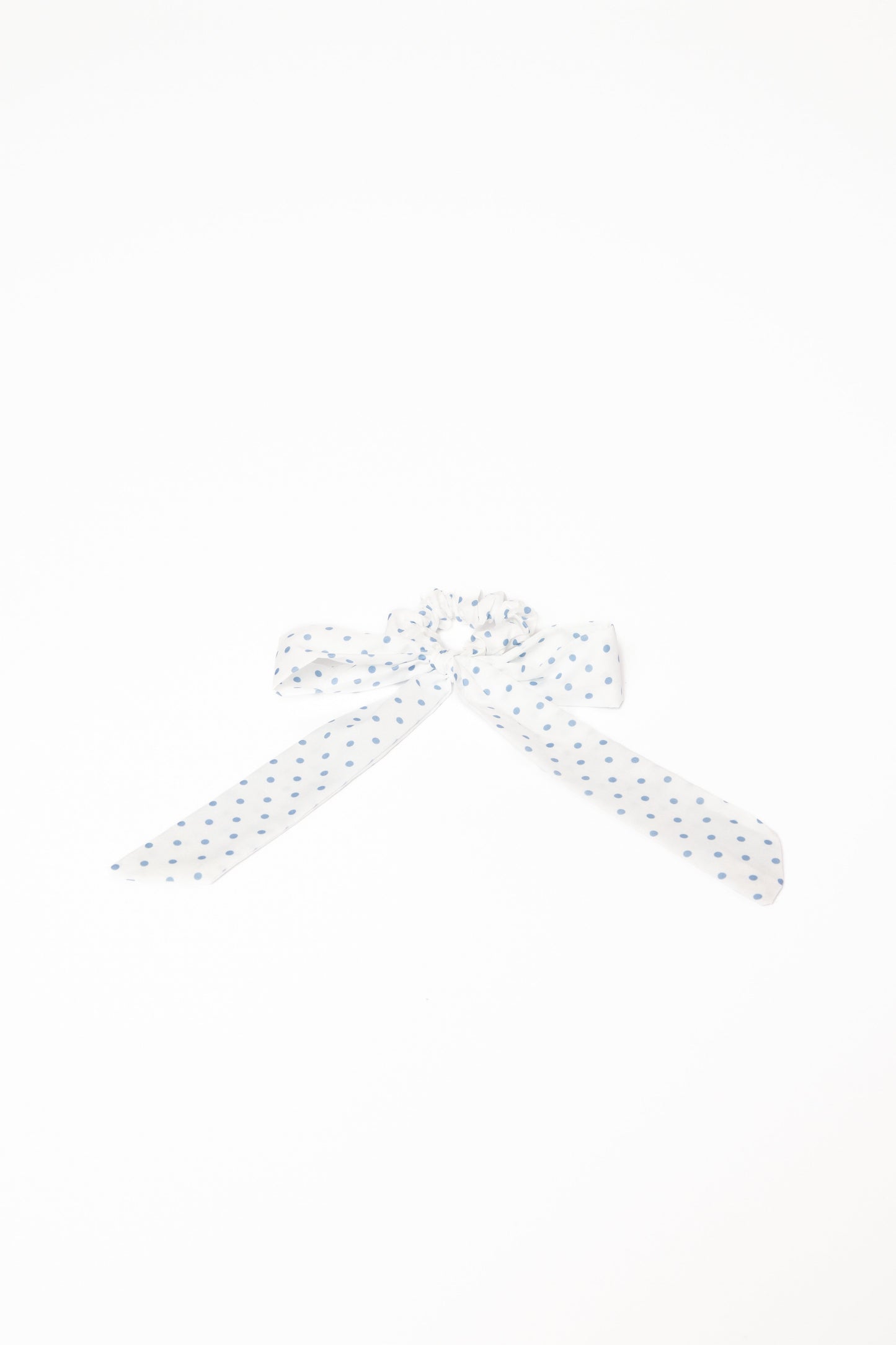 Cass Bow Scrunchie - White