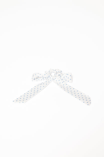 Cass Bow Scrunchie - White