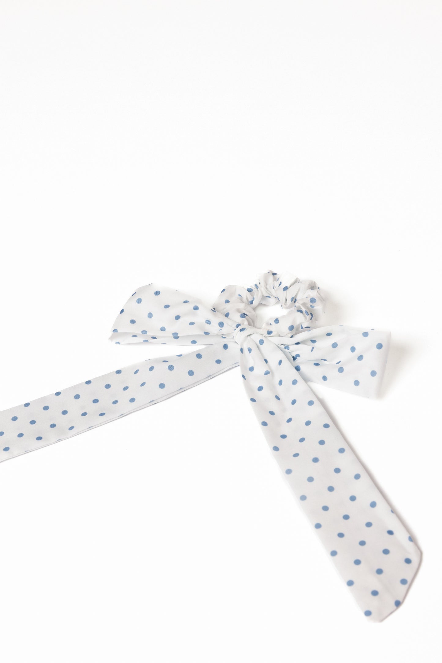 Cass Bow Scrunchie - White