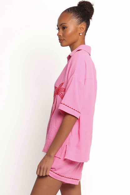 Catalina Short Sleeve Shirt - Pink