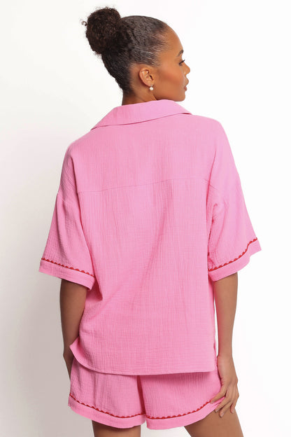 Catalina Short Sleeve Shirt - Pink