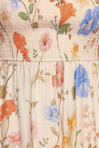 Cecelia Puff Sleeve Maxi Dress - Floral