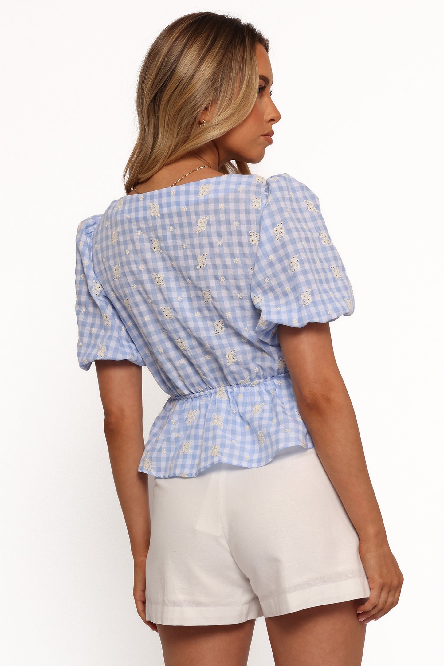 Cecelia Top - Blue Gingham