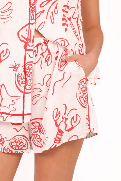 Cefalu Short Set - Red Lobster